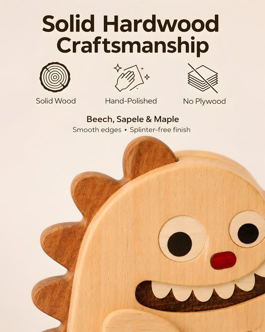Wooden Piggy Bank (Dinosaur)