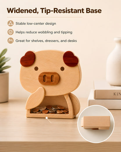 Wooden Piggy Bank (Piggy)