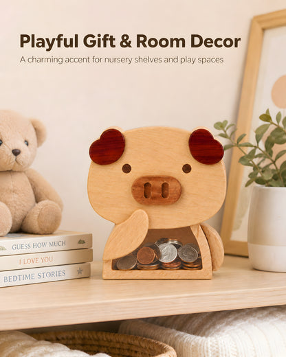Wooden Piggy Bank (Piggy)