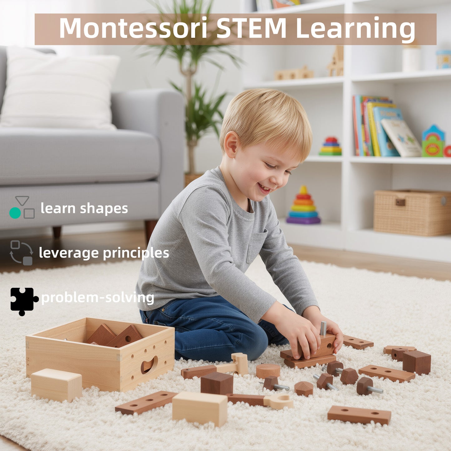 Wooden Tool Set for Kids