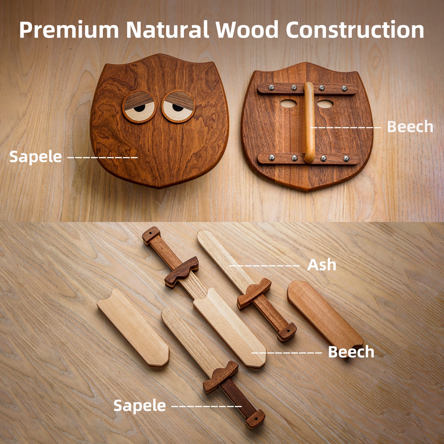 Wooden Sword and Shield Set