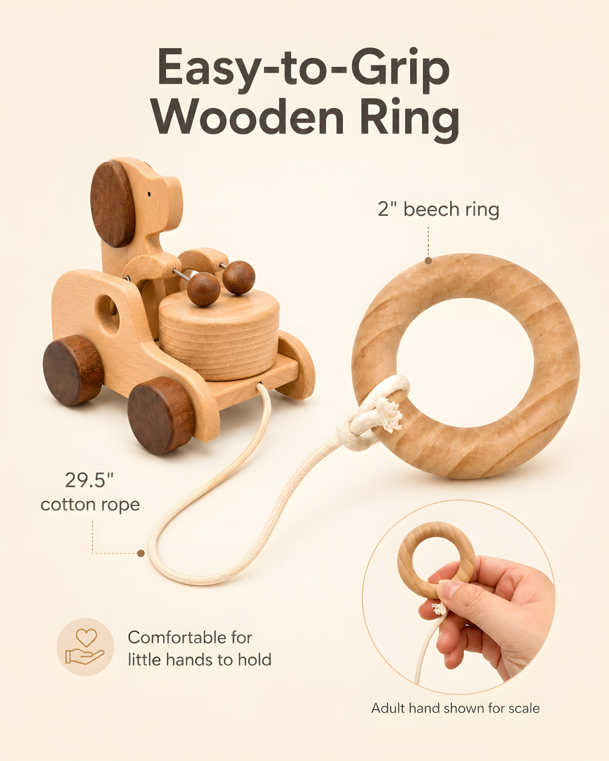 Wooden Dog Pull Toy