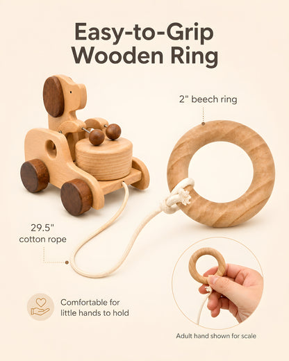 Wooden Dog Pull Toy