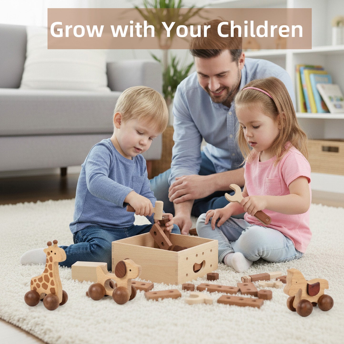 Wooden Tool Set for Kids