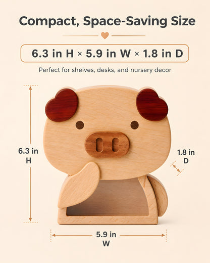 Wooden Piggy Bank (Piggy)