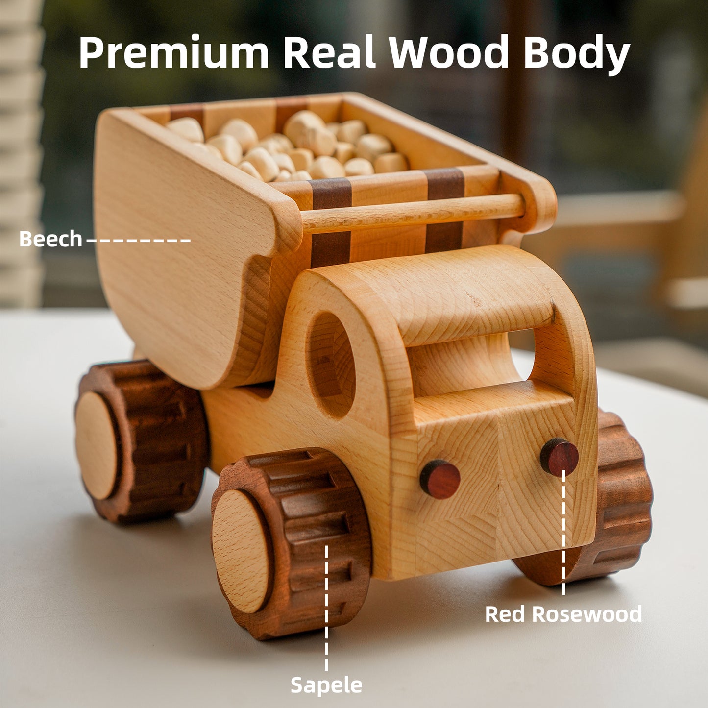 Wooden Dump Truck Toy