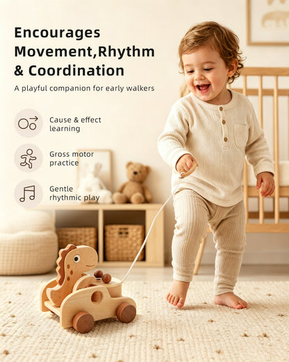 Wooden Dinosaur Pull Toy