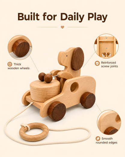 Wooden Dog Pull Toy