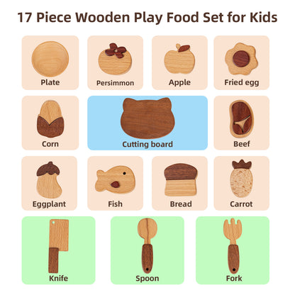 Wooden Play Food Set