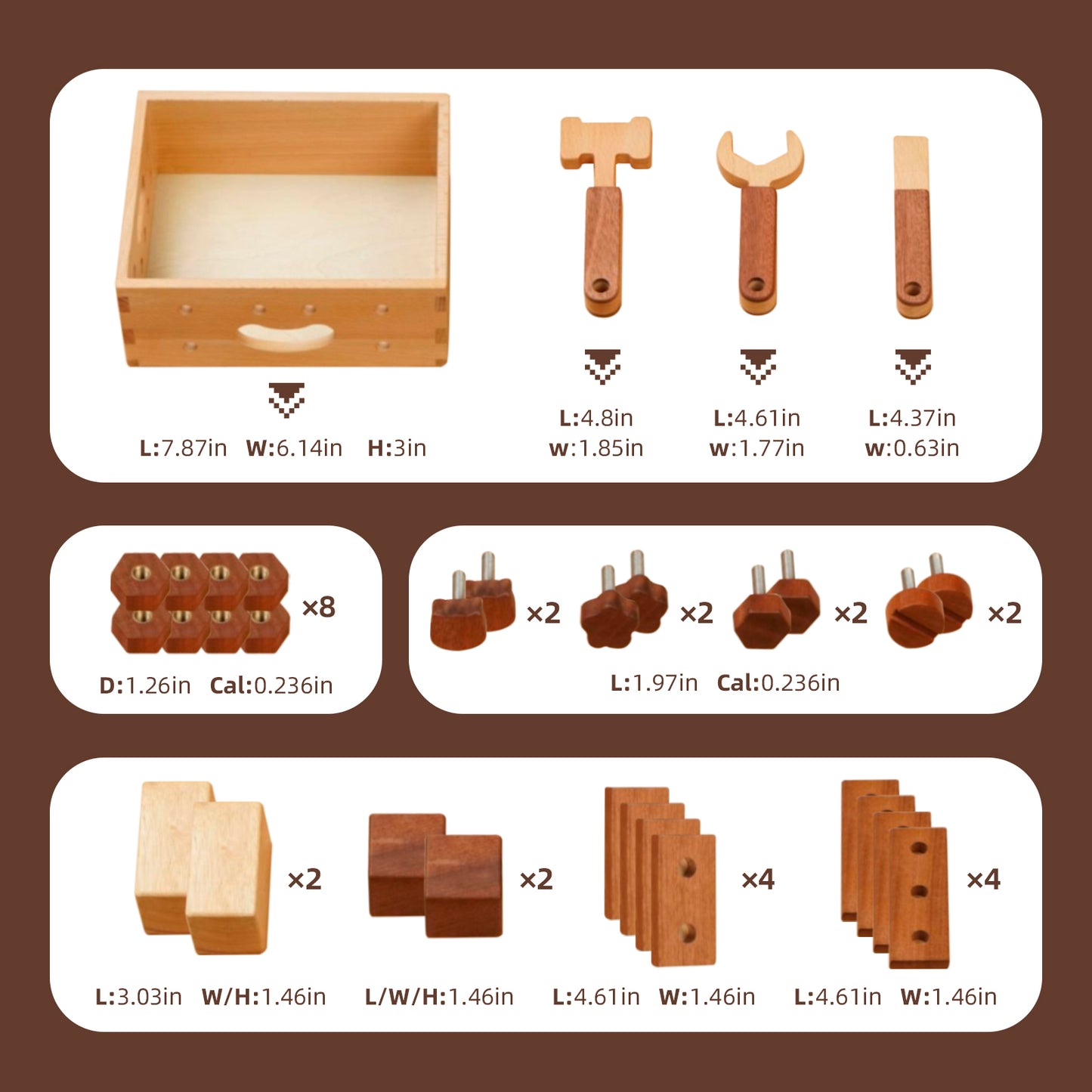 Wooden Tool Set for Kids