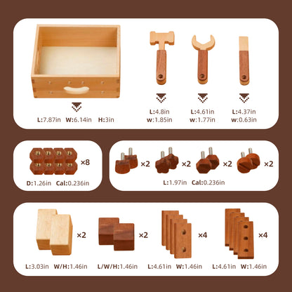 Wooden Tool Set for Kids