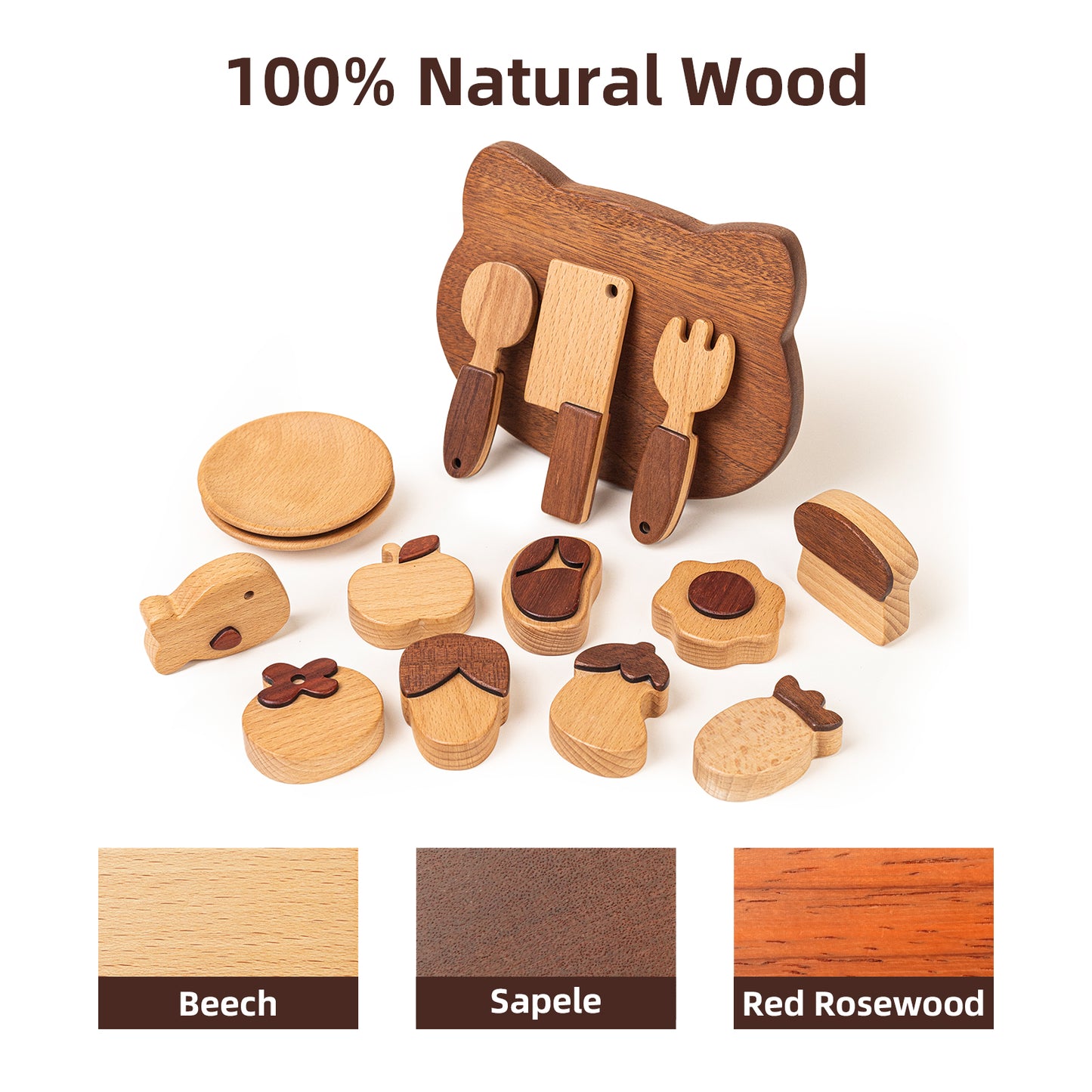 Wooden Play Food Set