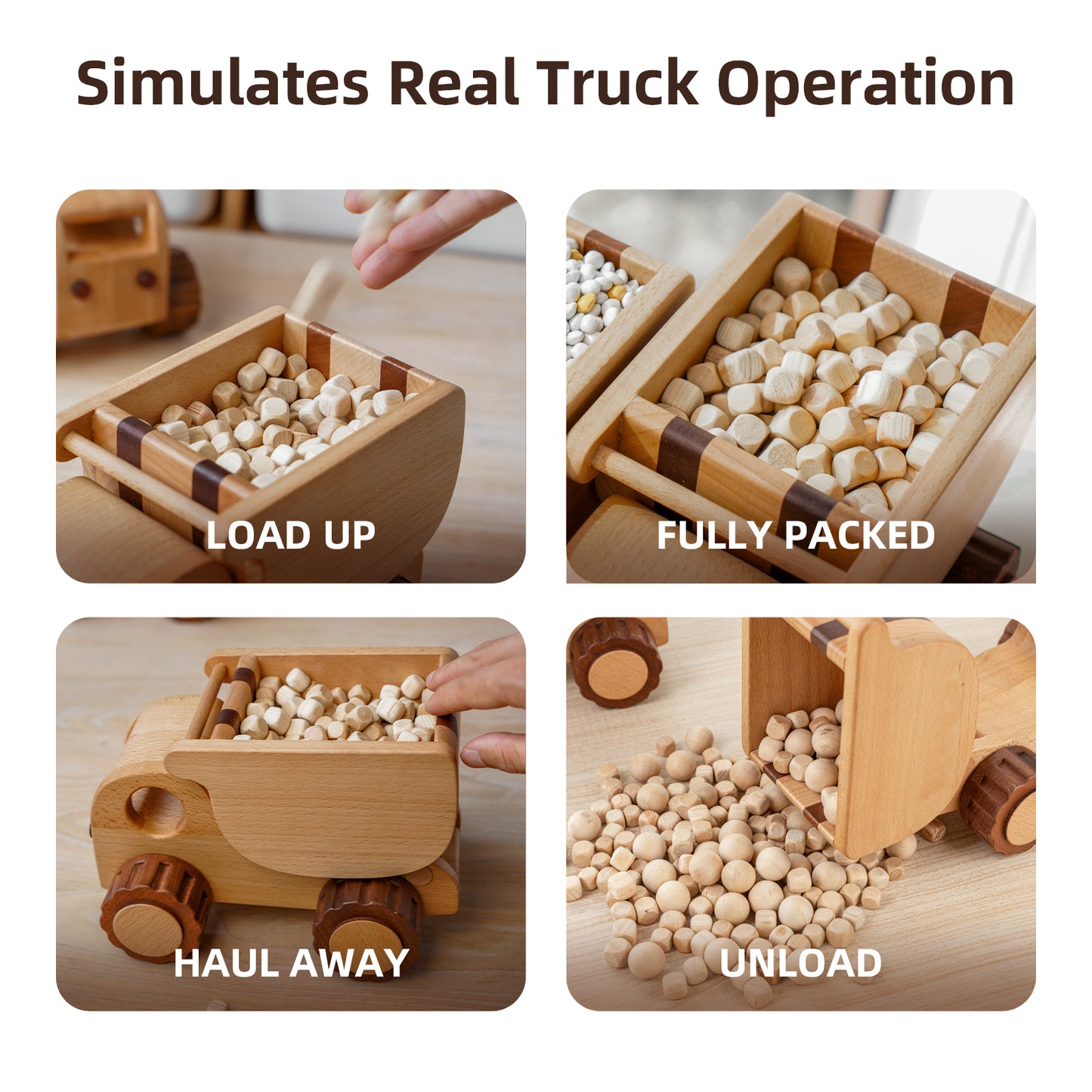 Wooden Dump Truck Toy