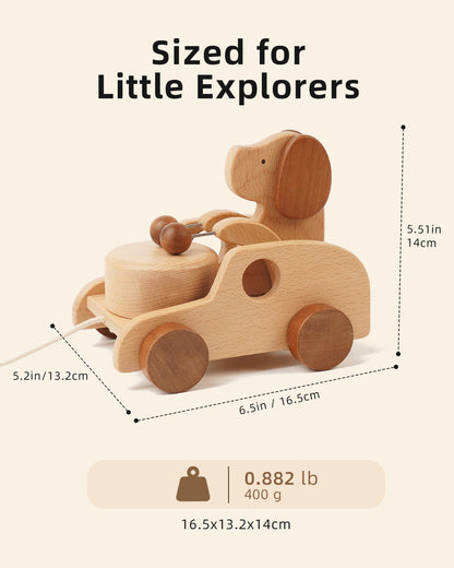Wooden Dog Pull Toy