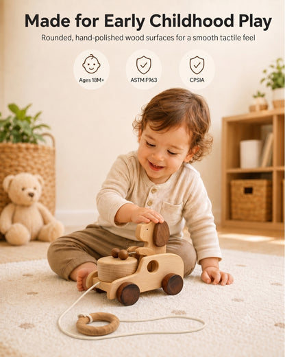 Wooden Dog Pull Toy