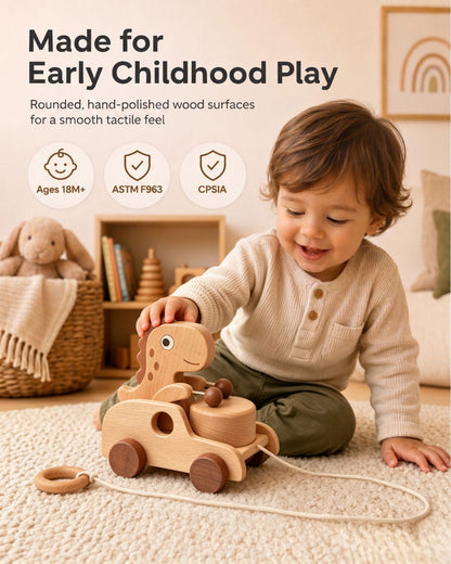 Wooden Dinosaur Pull Toy
