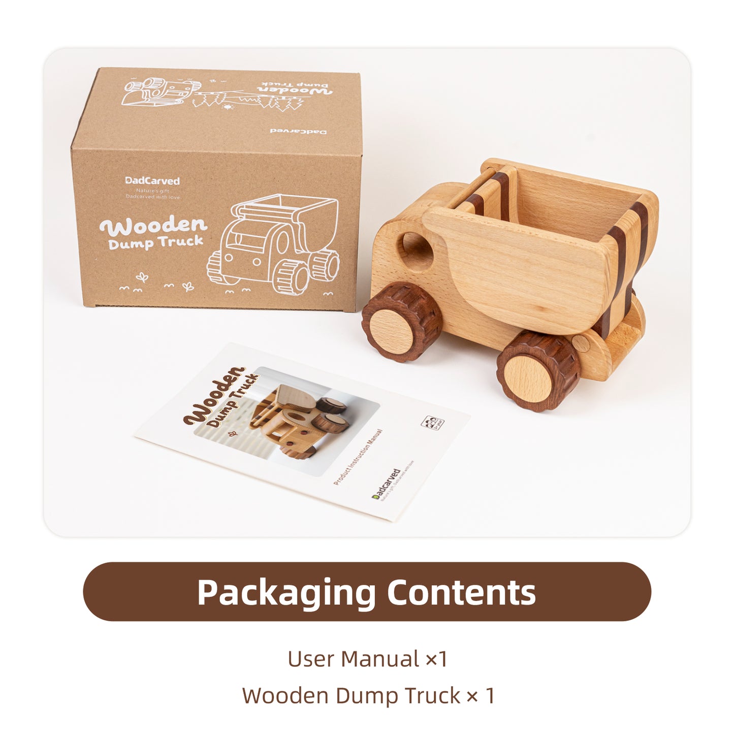 Wooden Dump Truck Toy